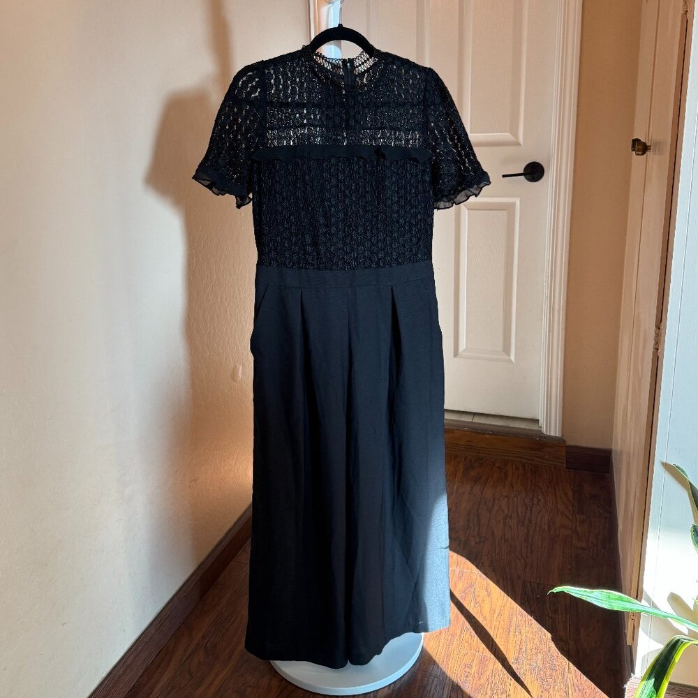 Chelsea28 Lace Bodice Black Jumpsuit – Size 12